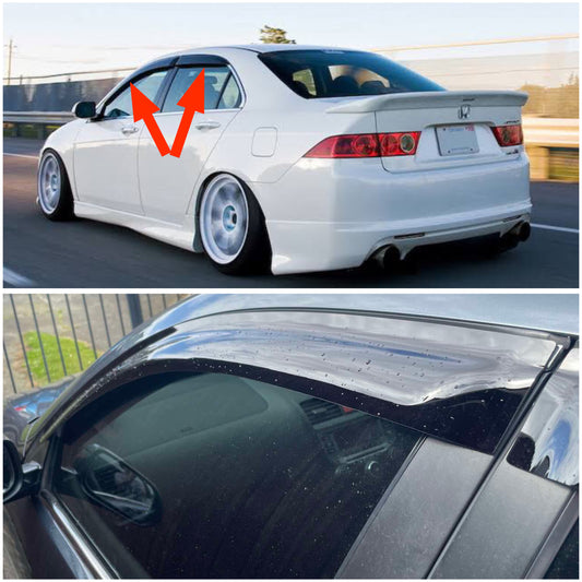 HONDA ACCORD EURO CL7 / CL9 (03-07) WINDOW VISORS / WEATHERSHIELDS / WEATHER SHIELDS / MOONSOONS