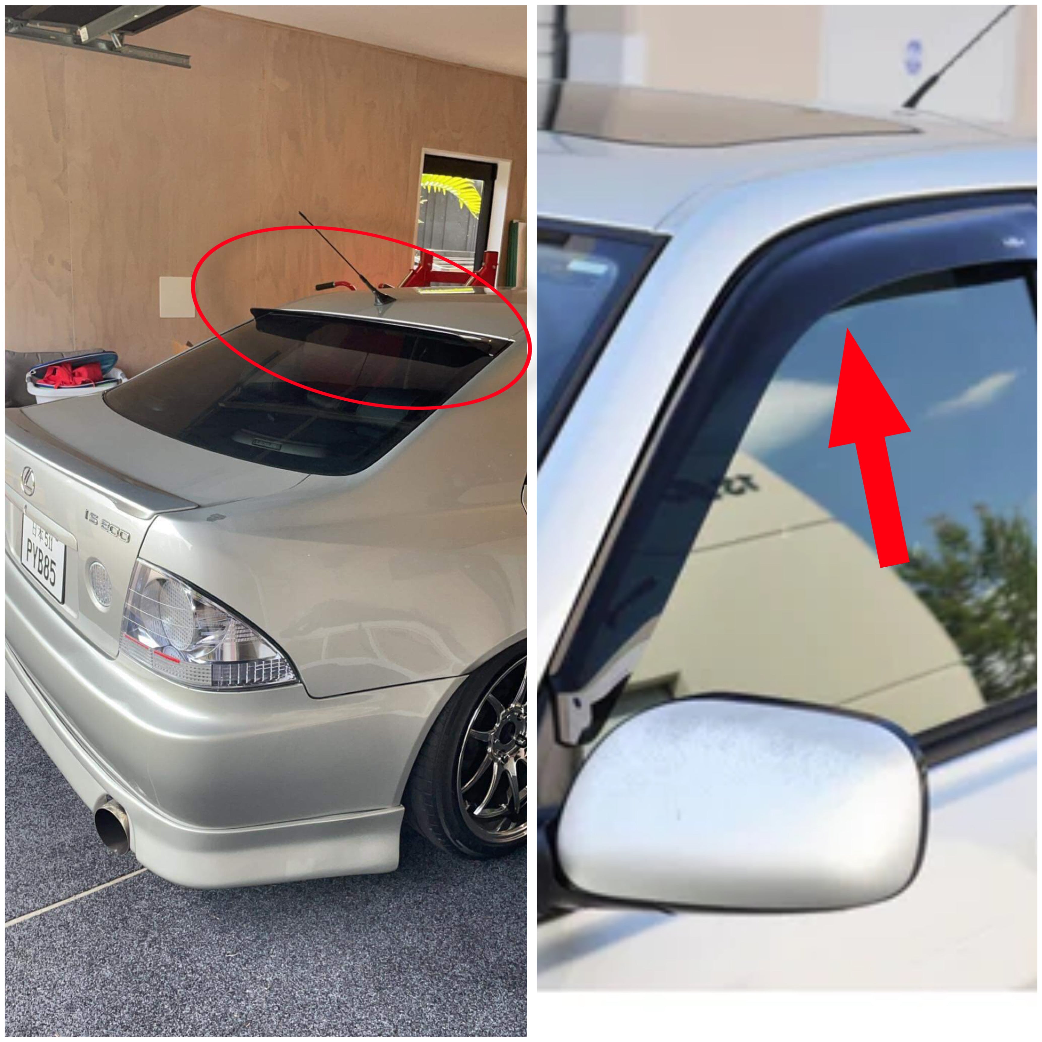Altezza Spoiler Riser Altezza Roof Spoiler + Weathershield Bundle