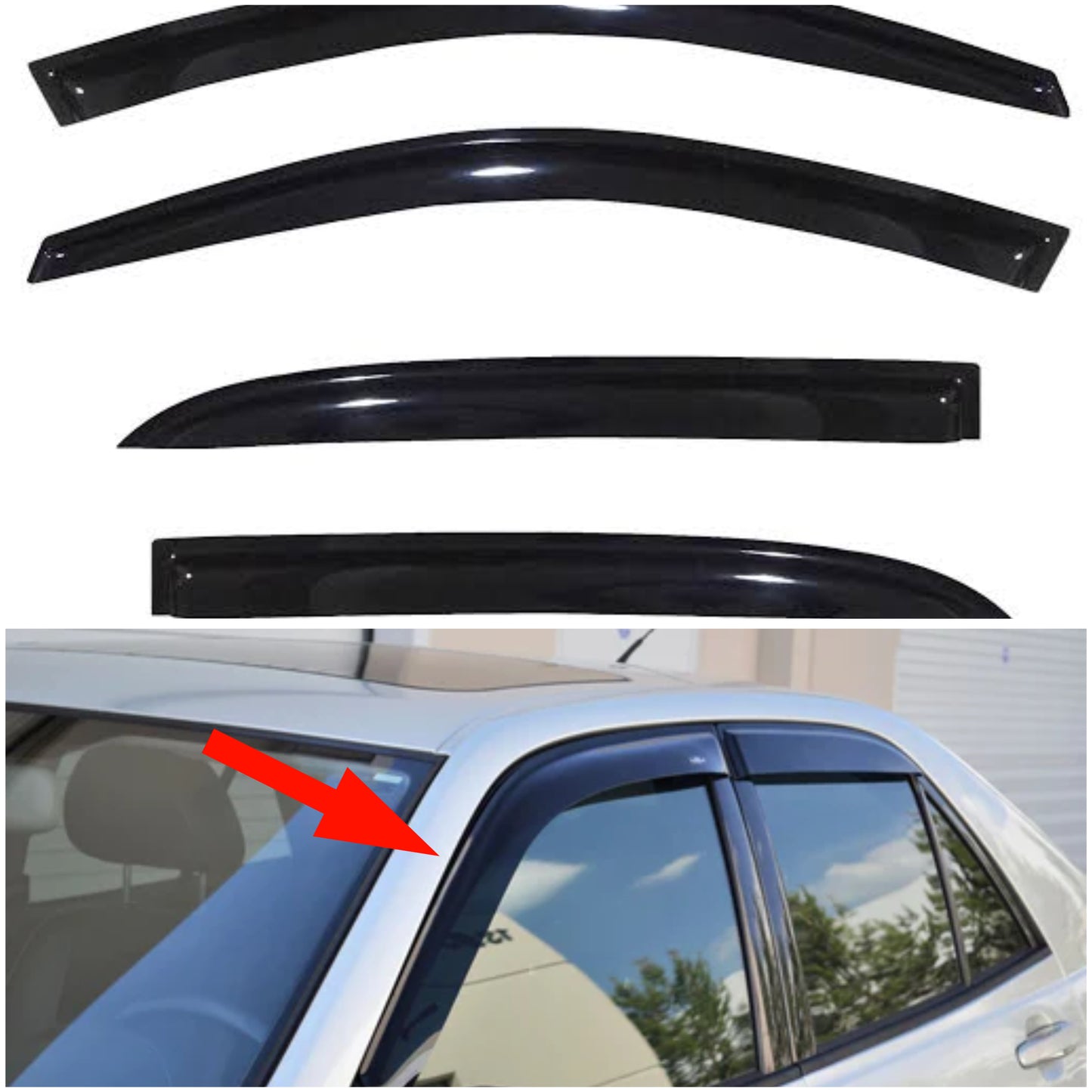 Altezza / is200 Window Visors /Moonsoons / Weathershields SXE10 1998-2005